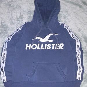 Hollister Hoodie Y2K Style Men’s Small Navy Blue White
